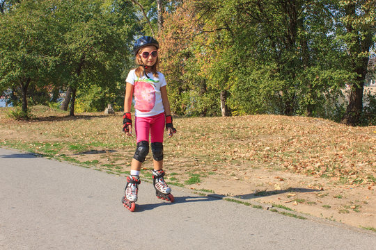 Girl on the rollerblades