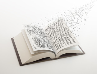 Letters flying out of a book