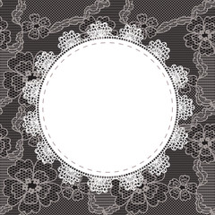 Elegant doily on lace gentle background for scrapbooks
