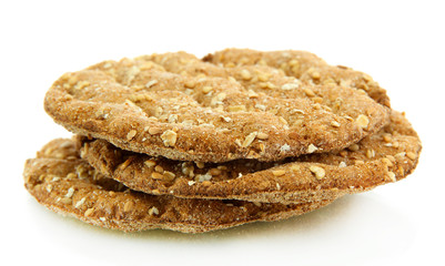 tasty crispbread isolated on white