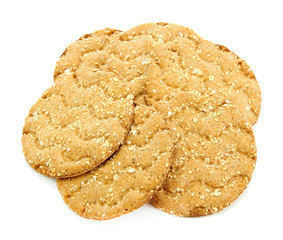 tasty crispbread isolated on white