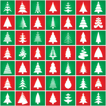 Christamas tree concept silhouette design.