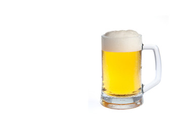 Beer background (beer isolated on white)