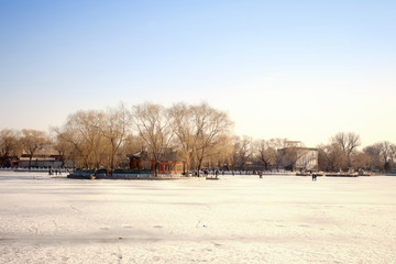 winter of Beihai park in Beijing