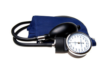 Sphygmomanometer isolated on white