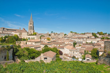 Fototapeta na wymiar Pejzaż centrum miasta Saint-Emilion, Francja