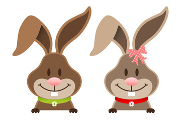 Easter Bunny Boy & Girl Label
