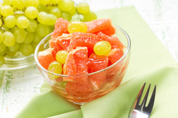 Grapefruit and grapes