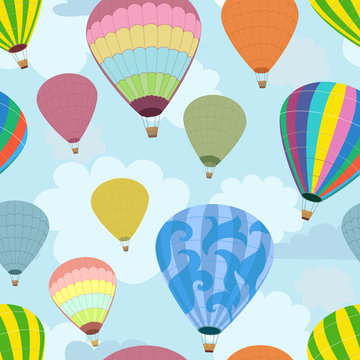 Seamless background of balloons