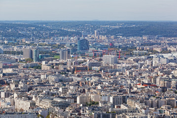 View of Paris from height of bird's flight
