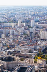 View of Paris from height of bird's flight