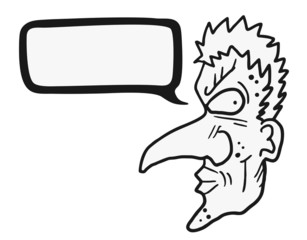 Cartoon comic face