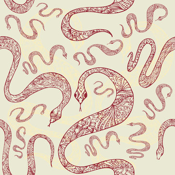 background vintage snake seamless