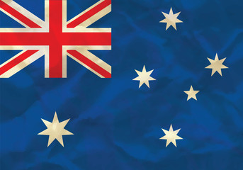 Crumpled flag of Australia