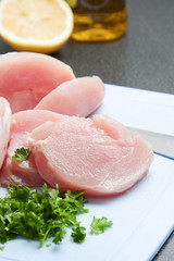 Diced healthy lean chicken pieces