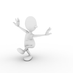 character is engaged in gymnastics Wushu