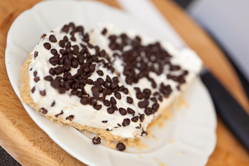 Yoghurt Cake on wooden surface