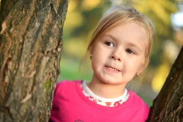 little girl in the park