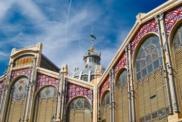 Obraz premium Valencia Spain Mercado famous old market hall