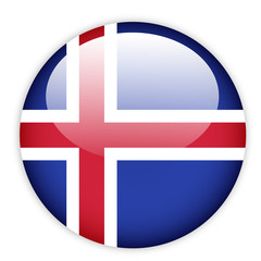 Iceland flag button