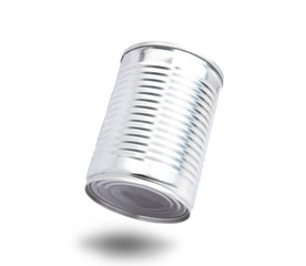 aluminium can floating on air with shadow bottom