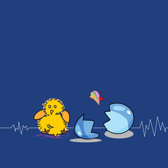 birthday egg cartoon hand drawn