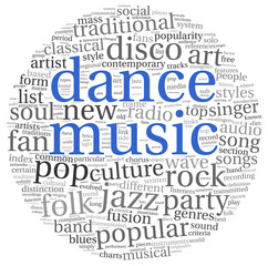 Dance music concept words
