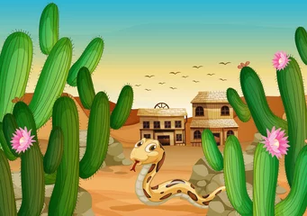 Peel and stick wall murals Wild West a zoo and the animals