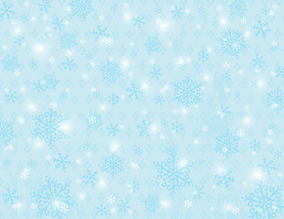 Naklejka na ściany i meble blue background with snowflakes, vector