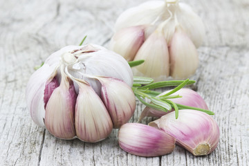 fresh garlic and rosemary