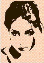 Papier Peint photo Lavable Inspiration picturale portrait de femme