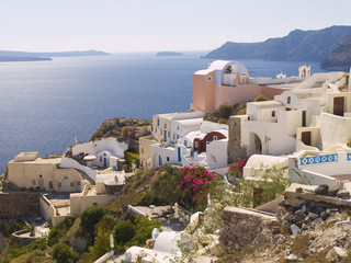 Typical buildings in Santorini