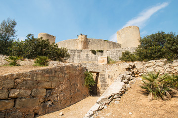 Bellver Castle Castillo tower in Majorca at Palma de Mallorca