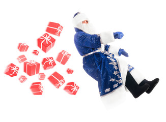 santa claus on invisible car