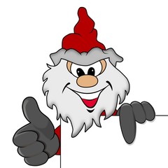 Weihnachtsmann mit Empfehlung