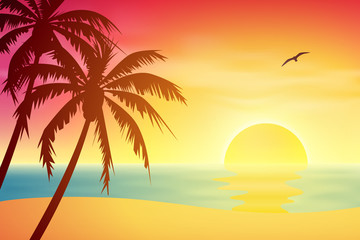 Fototapeta na wymiar Tropical Sunset
