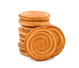 Sweet cookies isolated on a white background