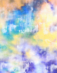 Fototapeta premium Abstract textured background: blue and yellow patterns