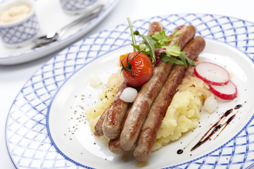 sausages and potatoes