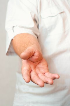 Hand showing request
