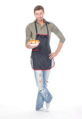 Man trying his hand at baking