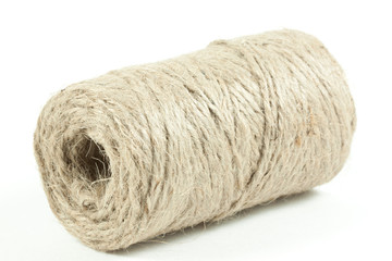 Roll of String on White Background