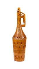 Old wooden bottle made in Surinam