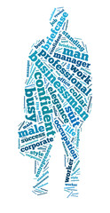Businessman in tag cloud