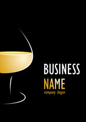 Business logo brandy glass design - 46026853