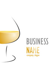 Business logo brandy glass design - 46026855