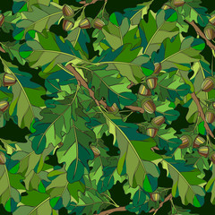 Fototapeta na wymiar Seamless. The leaves and branches.