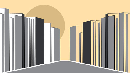 Modern Urban cityscape vector illustration