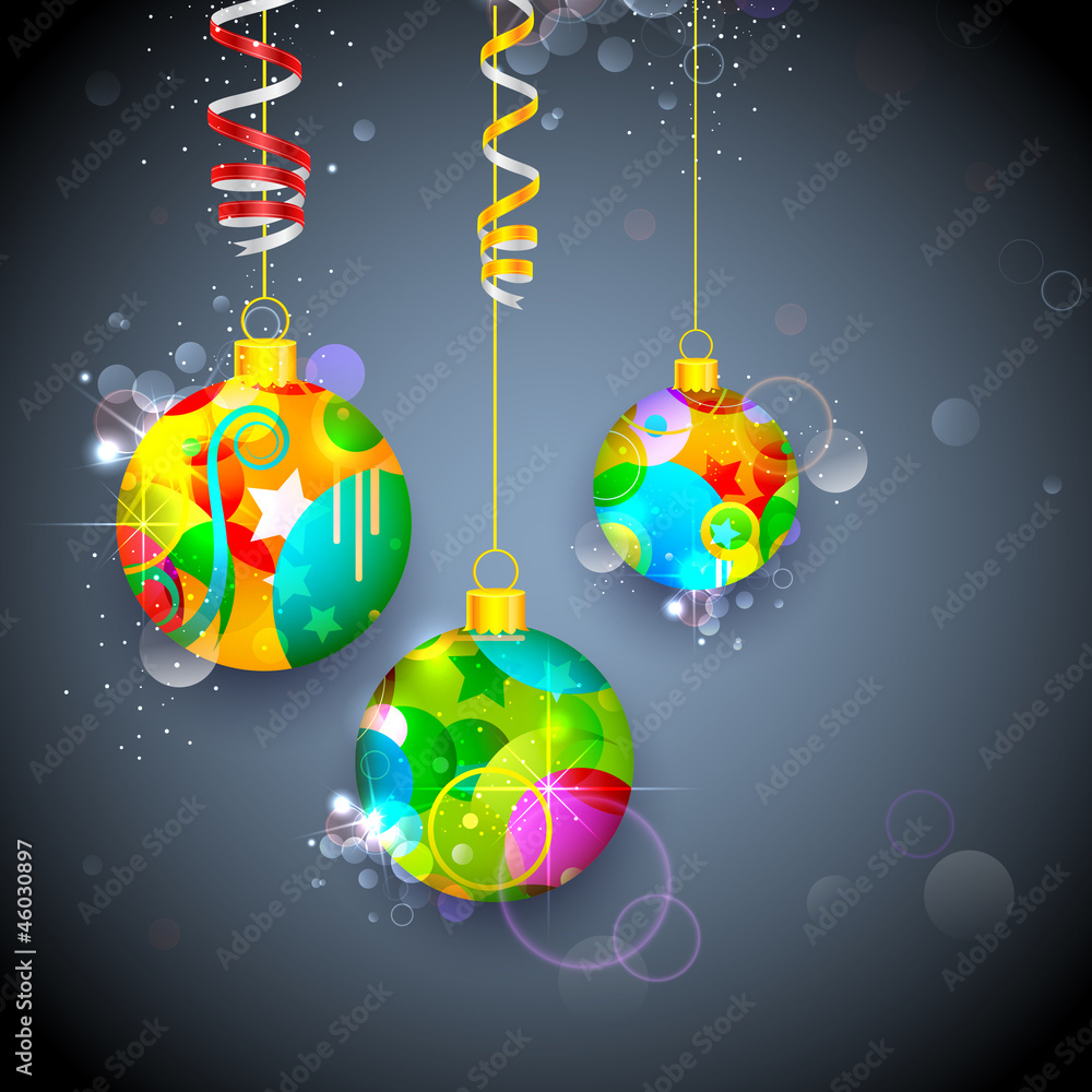 Wall mural Colorful Christmas Bauble