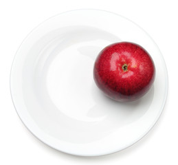 One red apple